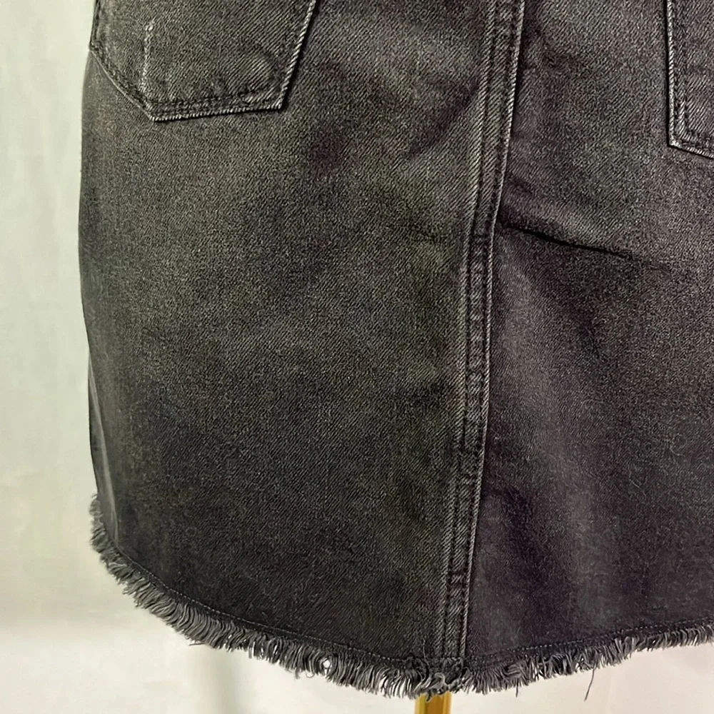 NWT Old Navy Smoky Waters High Waisted Black Denim Mini Skirt